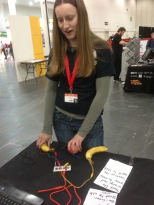 Day 3, our outreach volunteer on Fruit Astronaut 